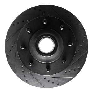 Ford F-350 Super Duty Brake Rotor (1) - Front Right - R1 Concepts - Drilled & Slotted - Black - `99-`02